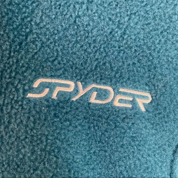 Spyder Teal Light Blue Cozy Fleece Zip-up Ski Snow Winter Jacket X Large - Picture 7 of 11